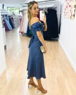 Masie Midi Dress - Steel Blue -Curvy Charm Store image a4edddd2 829c 47ed a6e2 b0b3d75c21e8