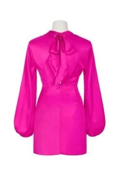 Estella Satin Mini Dress - Fuschia -Curvy Charm Store image aa91712d 1728 410b b4da d4b6c13f755b