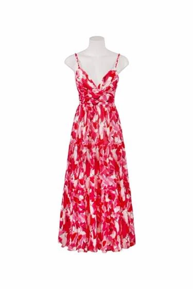 Verona Maxi Print Dress - Red 13 Verona Maxi Print Dress - Red - Image 11
