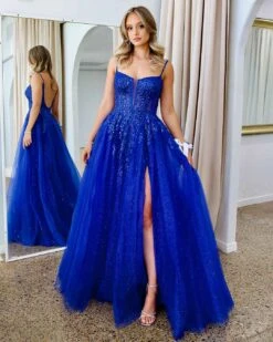 Iris Corset Lace Gown - Royal Blue 20 Iris Corset Lace Gown - Royal Blue -Curvy Charm Store iris gown front 1 blue