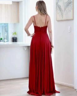 Joey Gown - Wine 12 Joey Gown - Wine -Curvy Charm Store joey gown back wine