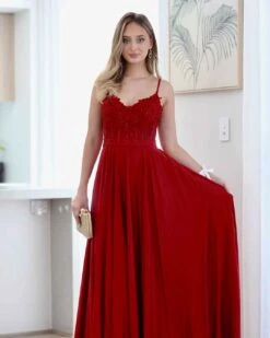 Joey Gown - Wine 10 Joey Gown - Wine -Curvy Charm Store joey gown front 1 wine
