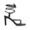 Kiara Strappy Heels - Black Smooth -Curvy Charm Store kiara black 1