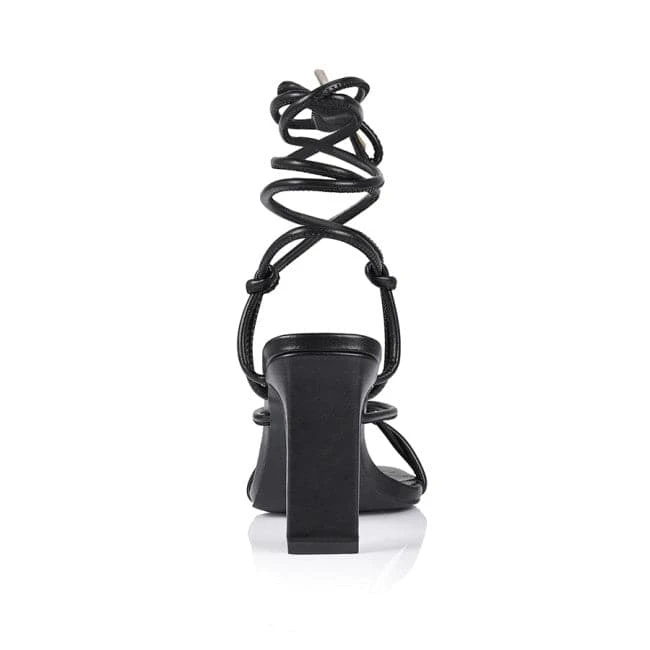 Kiara Strappy Heels - Black Smooth 5 Kiara Strappy Heels - Black Smooth - Image 3