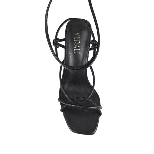 Kiara Strappy Heels - Black Smooth 6 Kiara Strappy Heels - Black Smooth - Image 4
