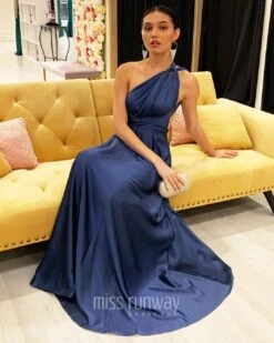 Kirsty Multi Wrap Dress - Steel Blue 15 Kirsty Multi Wrap Dress - Steel Blue -Curvy Charm Store kirsty steel blue close up 13