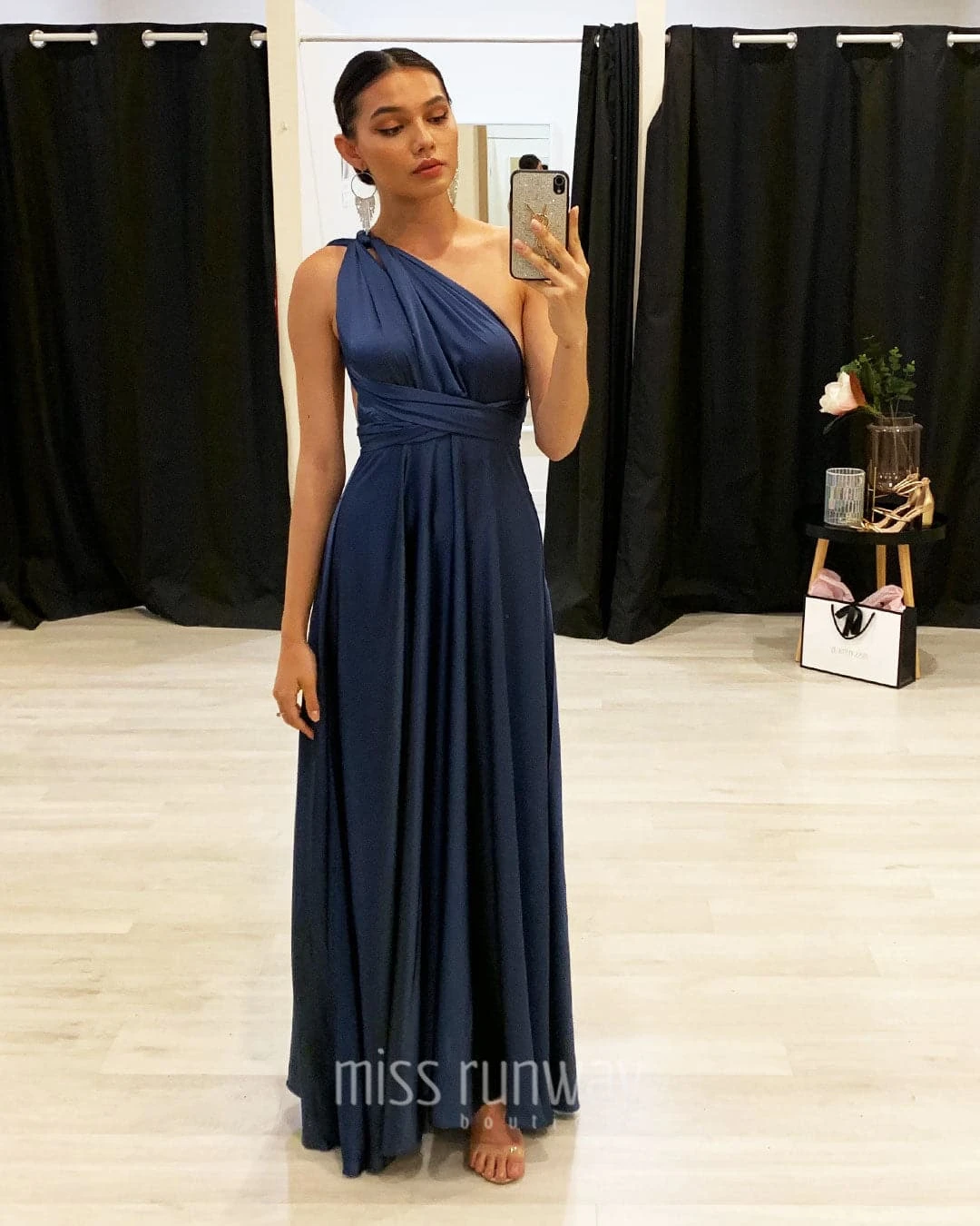 Kirsty Multi Wrap Dress - Steel Blue 8 Kirsty Multi Wrap Dress - Steel Blue - Image 6