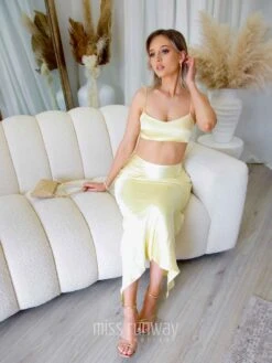 Lexi Satin Maxi Skirt - Light Yellow 9 Lexi Satin Maxi Skirt - Light Yellow -Curvy Charm Store lexi satin top and skirt sitting yellow 9121bd66 299f 40d4 80e2 9b022e62304a