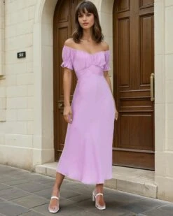 Masie Midi Dress - Lilac
