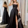 Paola Strapless Gown - Black 1 Paola Strapless Gown - Black -Curvy Charm Store paola gown front 1 black