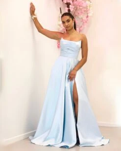 Paola Strapless Gown - Light Blue -Curvy Charm Store paola.blue .3