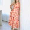Siena Floral Satin Maxi Dress - Orange 2 Siena Floral Satin Maxi Dress - Orange -Curvy Charm Store siena.satinorange