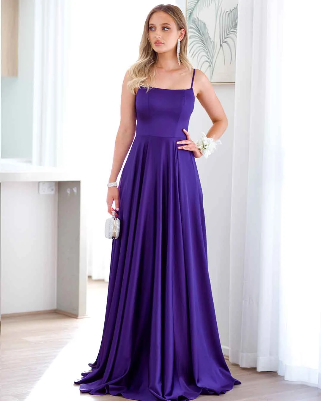 Zahara Satin Gown - Purple 3 Zahara Satin Gown - Purple